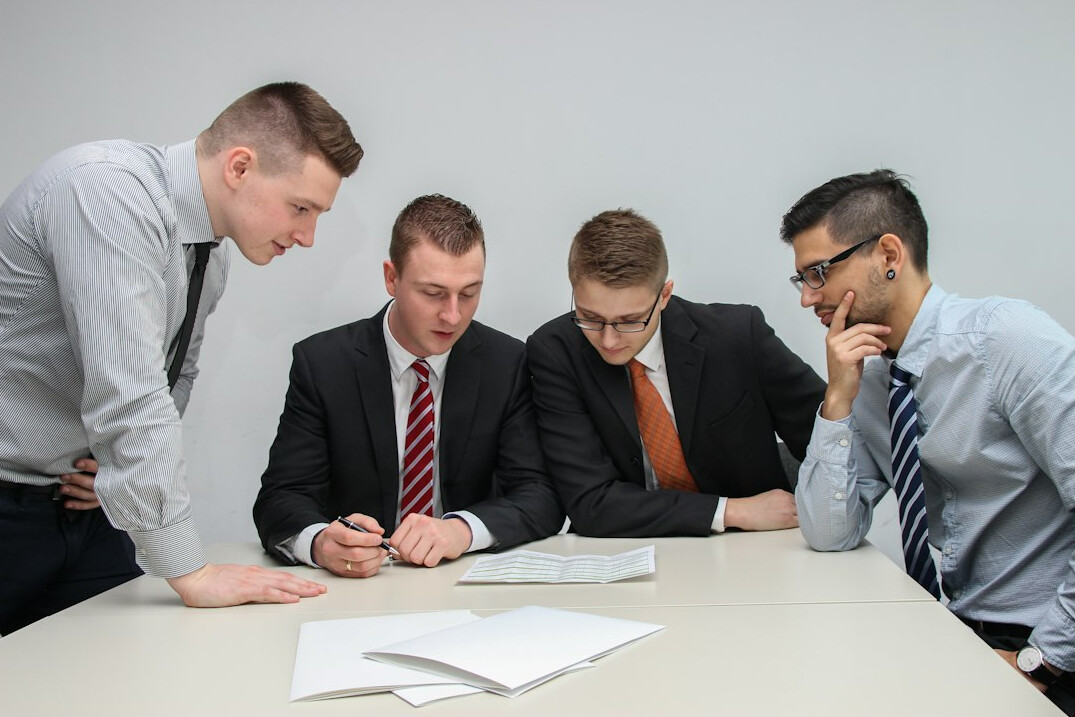 group discussion in office