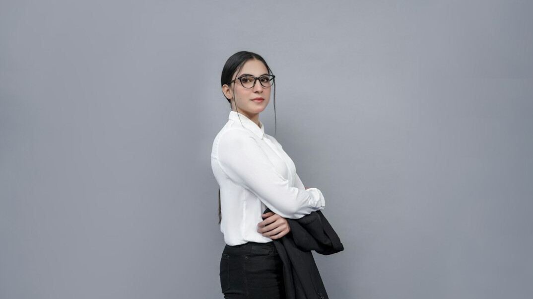 woman standing confidently