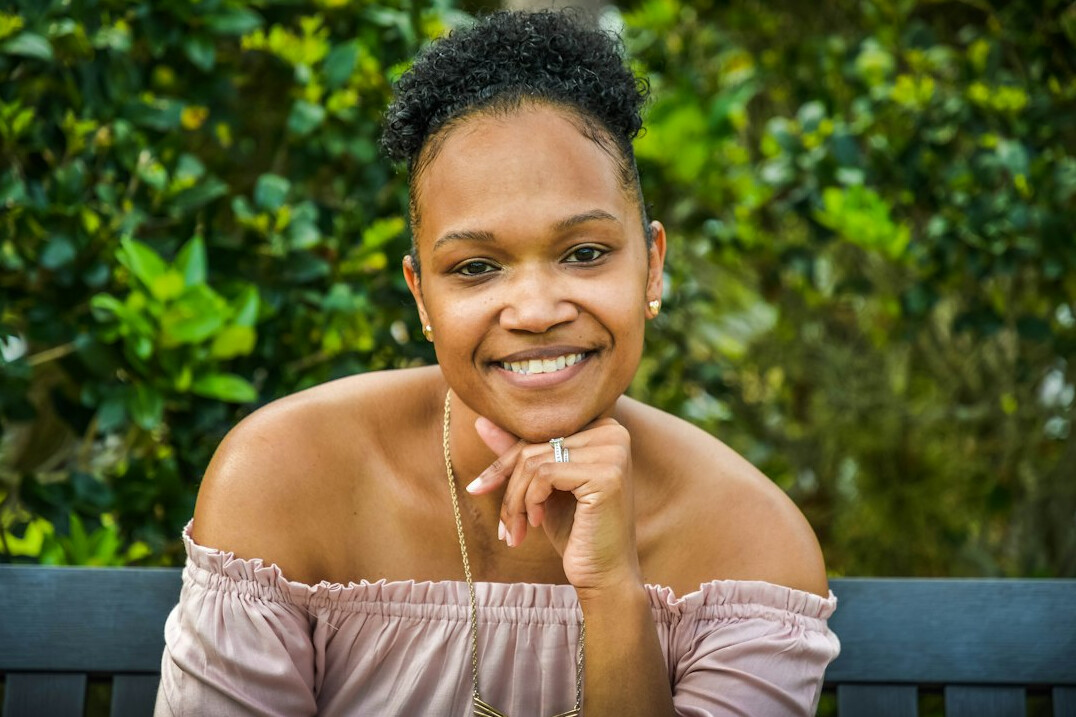 confident woman smiling